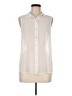 H&M 100% Polyester Ivory Sleeveless Blouse Size 6 - photo 1