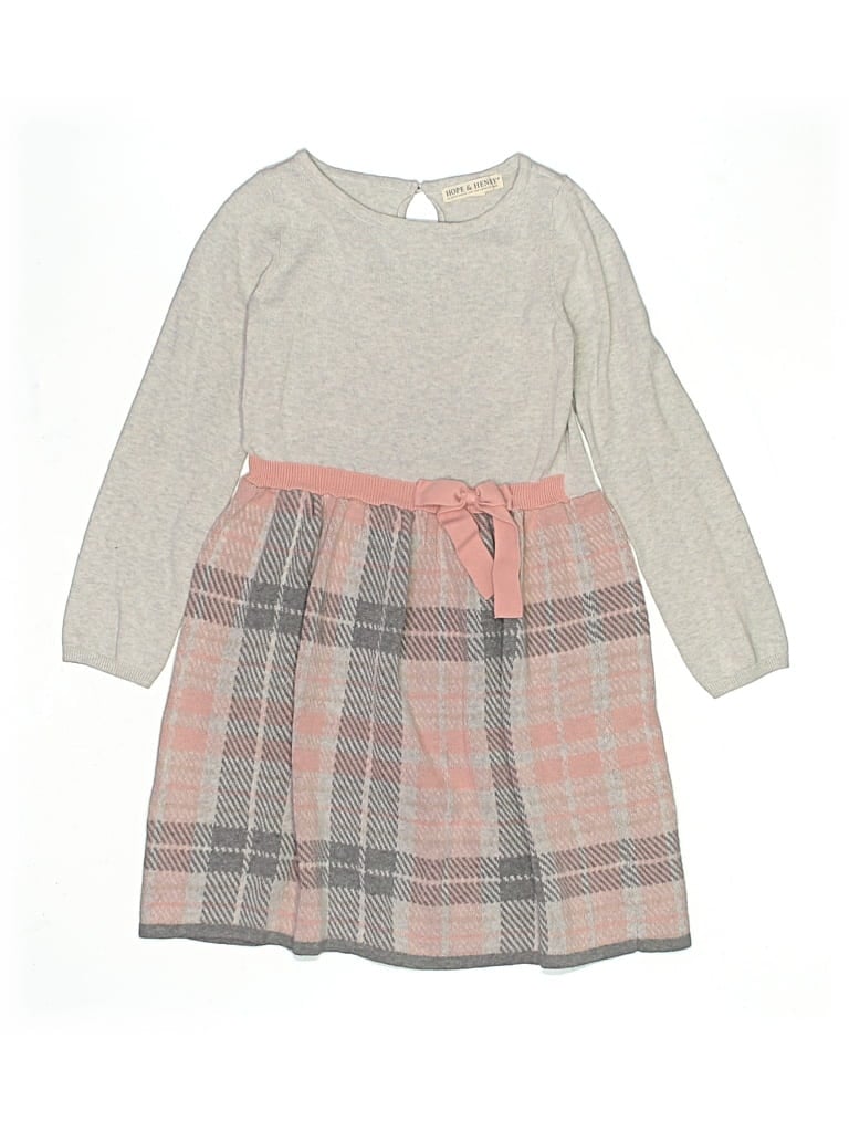 Pre-owned Hope & Henry Kids' Dress In Gray