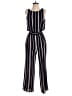 Eliza J Stripes Black Jumpsuit Size 4 - photo 1