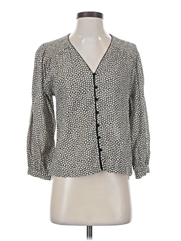 Closed 3/4 Sleeve Blouse (view 1)
