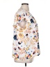 Zac & Rachel 100% Polyester Print Ivory Short Sleeve Blouse Size 1X - photo 4