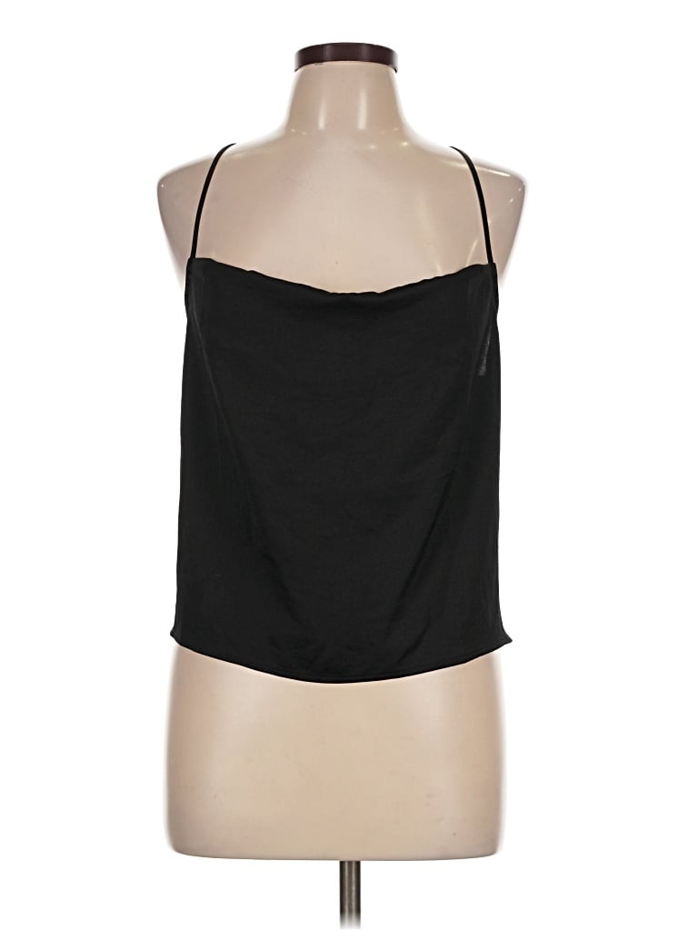 Pre-owned Open Edit Tank Top Black Strapless Neckline Tops