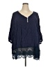 Unbranded 100% Polyester Blue 3/4 Sleeve Blouse Size 2X - photo 1