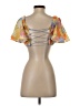 Shein Orange Short Sleeve Blouse Size S - photo 2