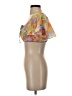 Shein Orange Short Sleeve Blouse Size S - photo 5