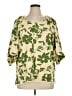 Umgee 100% Polyester Green 3/4 Sleeve Blouse Size XL - photo 1