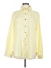 Unbranded 100% Polyester Stripes Yellow Long Sleeve Blouse Size M - photo 1
