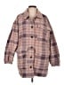 Universal Thread 100% Polyester Plaid Purple Coat Size L - photo 1