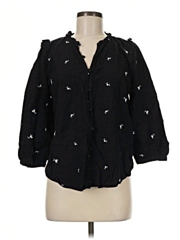 LC Lauren Conrad 3/4 Sleeve Button-Down Shirt (view 1)
