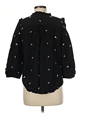 LC Lauren Conrad 3/4 Sleeve Button-Down Shirt (view 2)