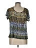 Ruby Rd. Teal Short Sleeve Top Size L - photo 1