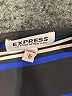 Express 100% Polyester Stripes Blue Long Sleeve Blouse Size XL - photo 7