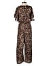 White House Black Market Animal Print Brown Jumpsuit Size XS - photo 2