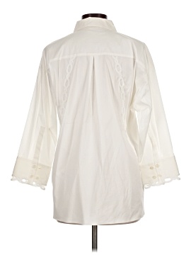 Per Se By Carlisle 3/4 Sleeve Button-Down Shirt (view 2)