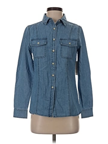 Daily Thread Long Sleeve Button-Down Shirt (view 1)
