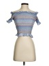 Japna 100% Cotton Blue Short Sleeve Top Size S - photo 1