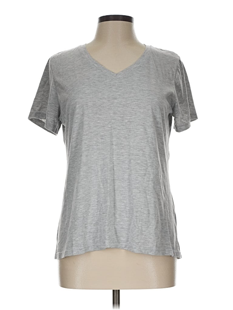 Pre-owned Time And Tru Short Sleeve T-shirt In Silver