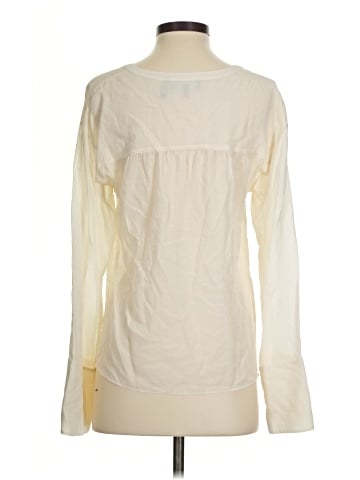 Theory Long Sleeve Silk Top (view 2)