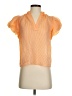 THML 100% Polyester Orange Short Sleeve Blouse Size XS - photo 1