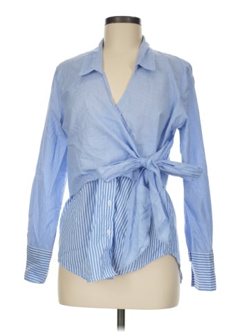 Topshop Long Sleeve Blouse (view 1)