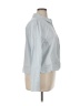 Evereve 100% Cotton Blue 3/4 Sleeve Button-Down Shirt Size XL - photo 4