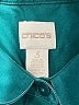 Chico's 100% Cotton Teal 3/4 Sleeve Button-Down Shirt Size XL - photo 7
