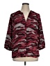 NYDJ 100% Polyester Camo Burgundy 3/4 Sleeve Blouse Size XL - photo 1