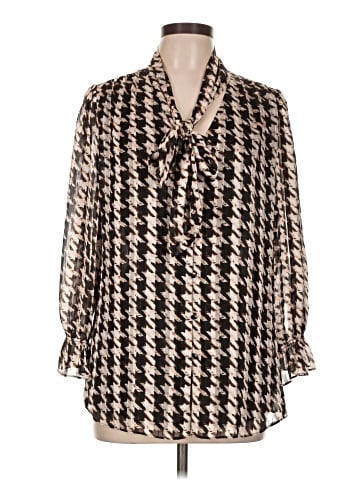 Karl Lagerfeld Paris Long Sleeve Blouse (view 1)