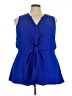 Torrid 100% Polyester Blue Sleeveless Blouse Size 3X Plus (3) - photo 1