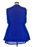 Torrid 100% Polyester Blue Sleeveless Blouse Size 3X Plus (3) - photo 2