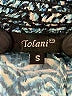 Tolani 100% Silk Chevron-herringbone Blue Shorts Size S - photo 3