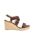 Stuart Weitzman Animal Print Brown Wedges Size 9 1/2 - photo 1