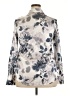 Shein Floral Silver Long Sleeve Blouse Size XL - photo 2