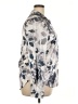 Shein Floral Silver Long Sleeve Blouse Size XL - photo 4