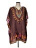 Unbranded 100% Polyester Brown Short Sleeve Blouse Size L - photo 1
