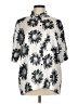 Topshop 100% Polyester Floral Ivory Short Sleeve Blouse Size 8 - photo 1