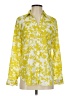 Ann Taylor 100% Polyester Print Yellow Long Sleeve Blouse Size S - photo 1