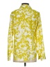 Ann Taylor 100% Polyester Print Yellow Long Sleeve Blouse Size S - photo 2