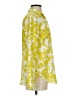 Ann Taylor 100% Polyester Print Yellow Long Sleeve Blouse Size S - photo 4