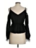 Shein 100% Polyester Black Long Sleeve Blouse Size 2 - photo 2