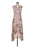 JJ's House 100% Polyester Floral Pink Cocktail Dress Size M - photo 1