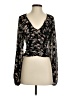 Free People 100% Polyester Black Long Sleeve Blouse Size XS - photo 1