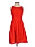 Bordeaux 100% Polyester Chevron-herringbone Red Orange Cocktail Dress Size XS - photo 1