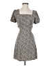 Lily Rose 100% Polyester Print Tan Yellow Casual Dress Size S - photo 1