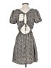 Lily Rose 100% Polyester Print Tan Yellow Casual Dress Size S - photo 2