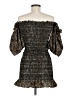 Topshop 100% Polyester Tweed Black Brown Cocktail Dress Size 6 - photo 2