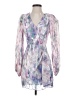 Parker Black 100% Polyester Print Purple Cocktail Dress Size 0 - photo 1