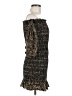 Topshop 100% Polyester Tweed Black Brown Cocktail Dress Size 6 - photo 4