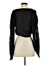 Express 100% Polyester Black Long Sleeve Blouse Size XXS - photo 2