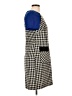 ICE 100% Acrylic Houndstooth Blue Casual Dress Size 10 - photo 4